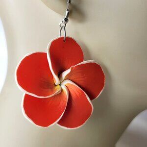 Hibiscus Earrings Floral Earrings Flower Earrings